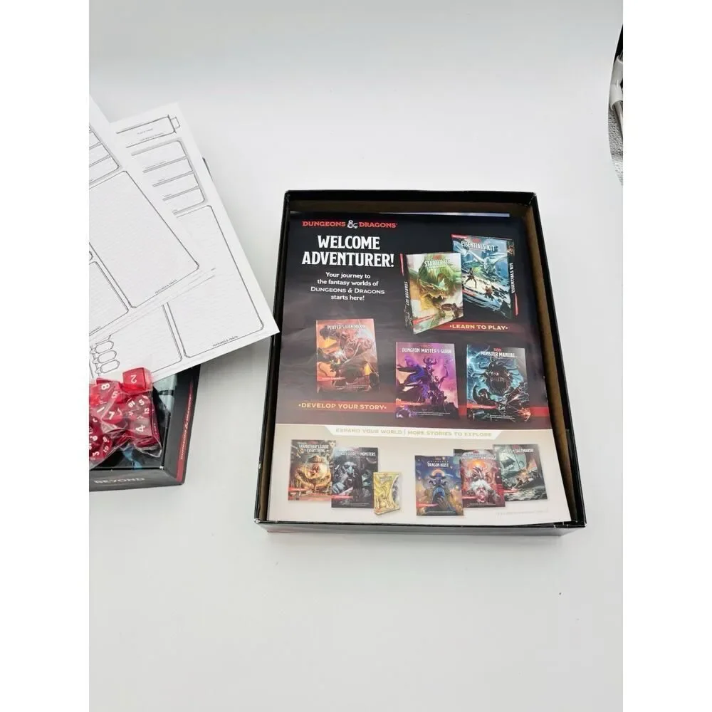 Wizards of the Coast Dungeons & Dragons Essentials Kit Rulebook Dice Maps Cards